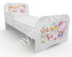 Кровать Стандарт "Hello Kitty" Ортопедическое основание спального места детской кровати выполнено из металлического каркаса и березовых лущеных ламелей. Усиленное ребро жесткости позволяет выдерживать нагрузку более 150 килограмм.